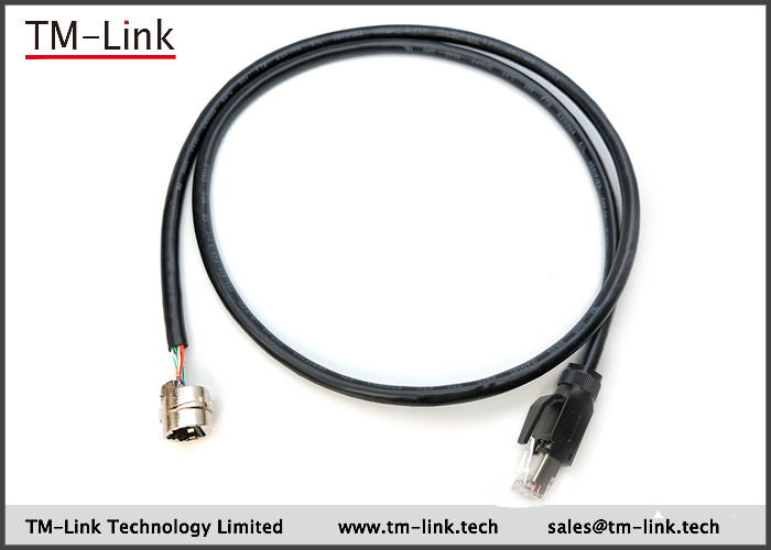 Zinc IP67 waterproof RJ45 male to female CAT6A industrial network cable