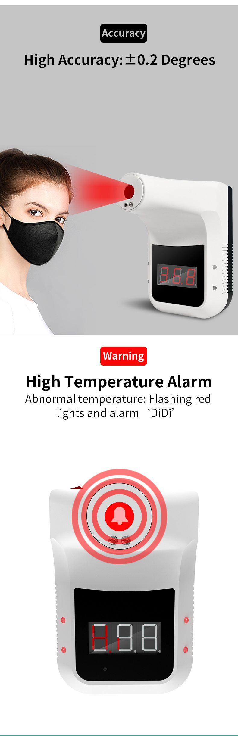 10cm Forehead Body Infrared Thermometer