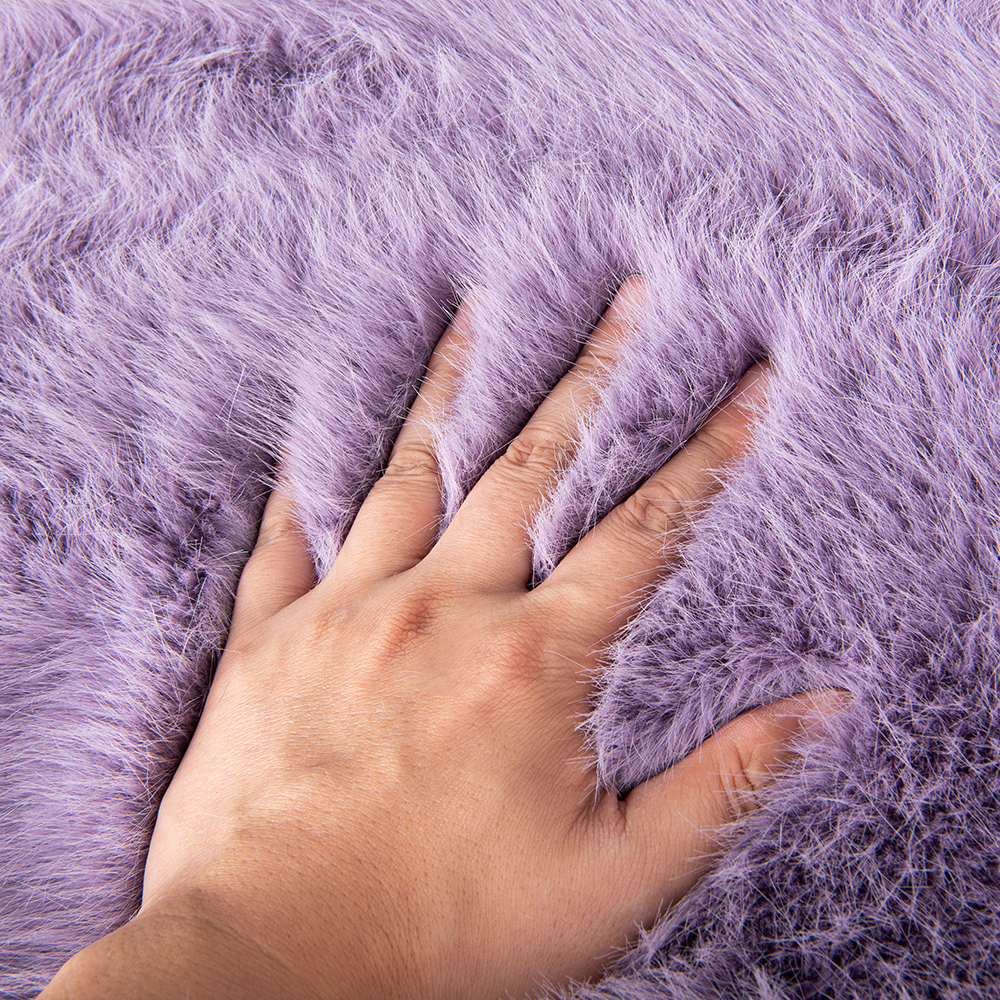 Tip-Dyed Knitted Backing 100% Polyester Long Pile Faux Fur Fabric for End Customers
