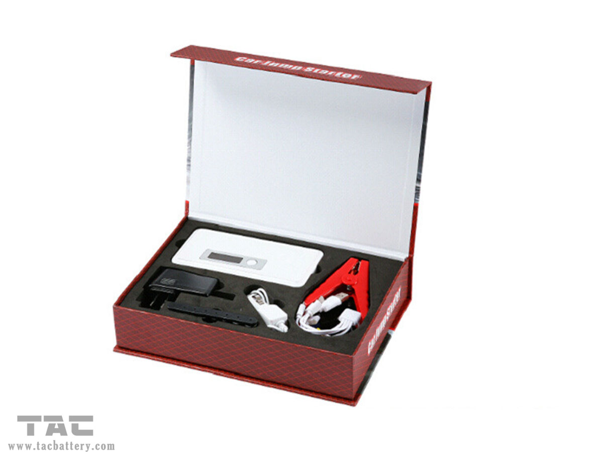 Highlight Red and blue flashing light Portable Car Jump Starter Lithium Battery / 12v Booster Pack