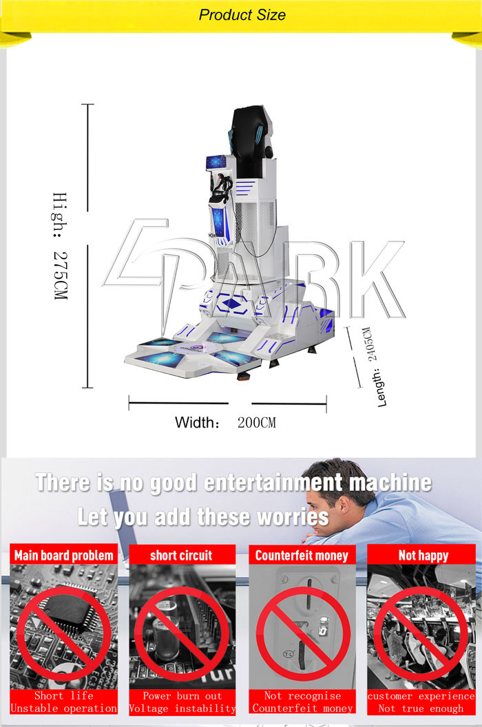 9D VR rocket flying simulator EPARK shopping arcade entertainment carnival game fun machine