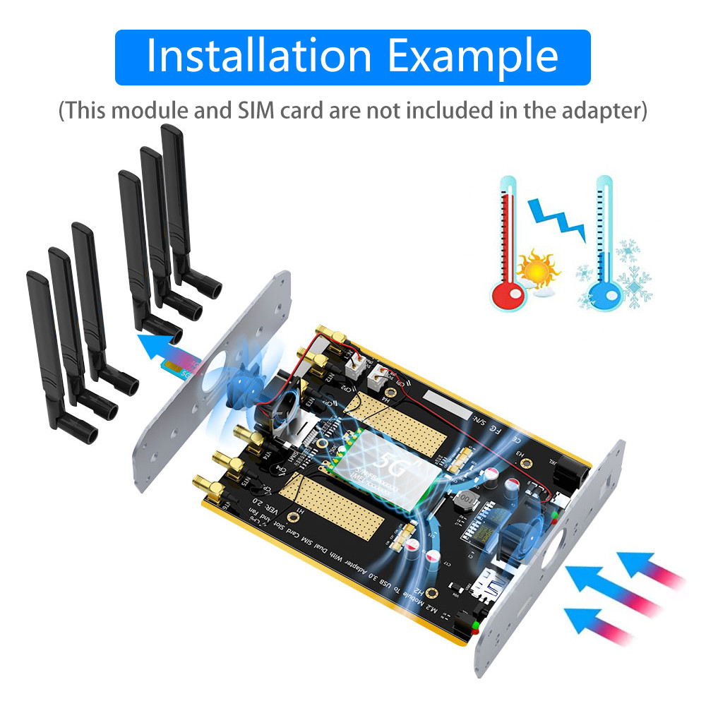 M.2 4G 5G Module To USB 3.0 Expansion Card NGFF Pcie Adapter