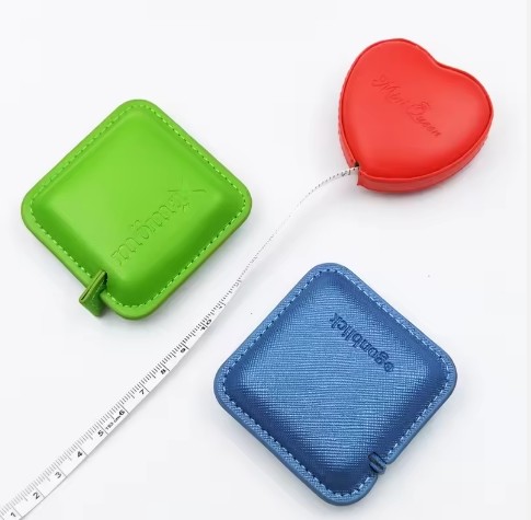 Giveaway Wholesale Promotional Cheap Suare Mini Tape Measure Keychain With Logo Mini Sewing Projects Tape Measure