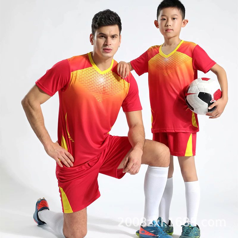 High quality Polyester Material soccer jersey shorts kits Uniforms outdoor indoor soccer uniforms set of men