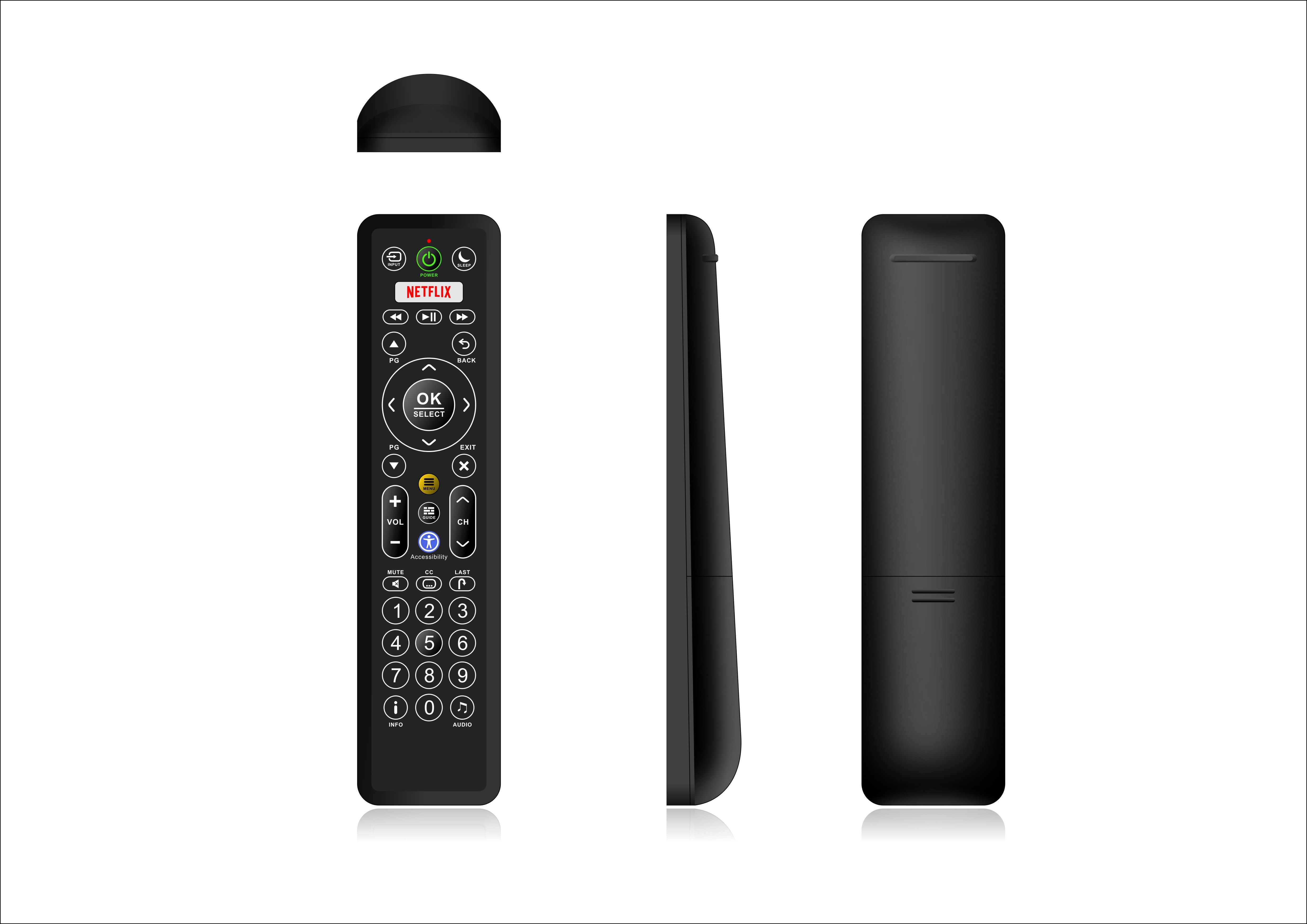 Cost Effective IR TV Remote Strong Anti Disturbance Ability Customized Logo