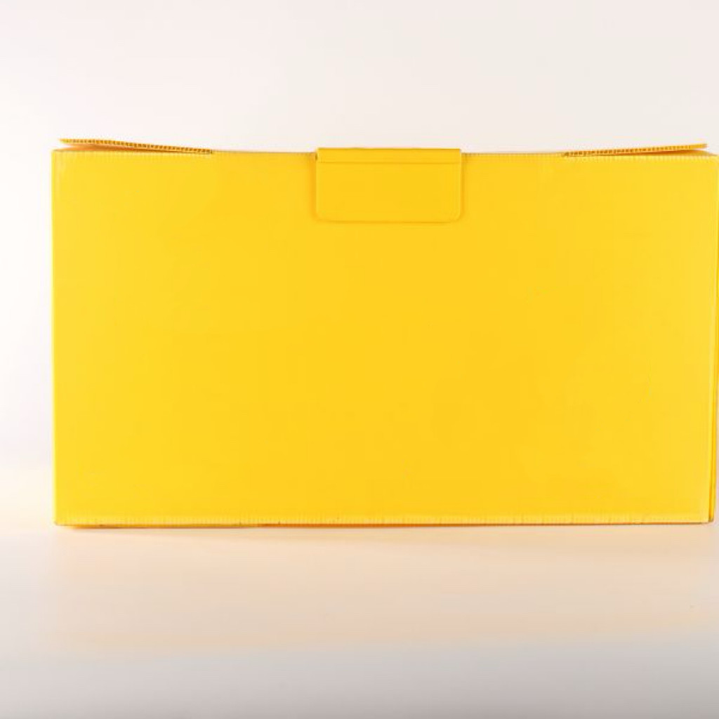 Yellow Corrugated Plastic Turnover Box Hollow Pp Carton Waterproof Packing Bin