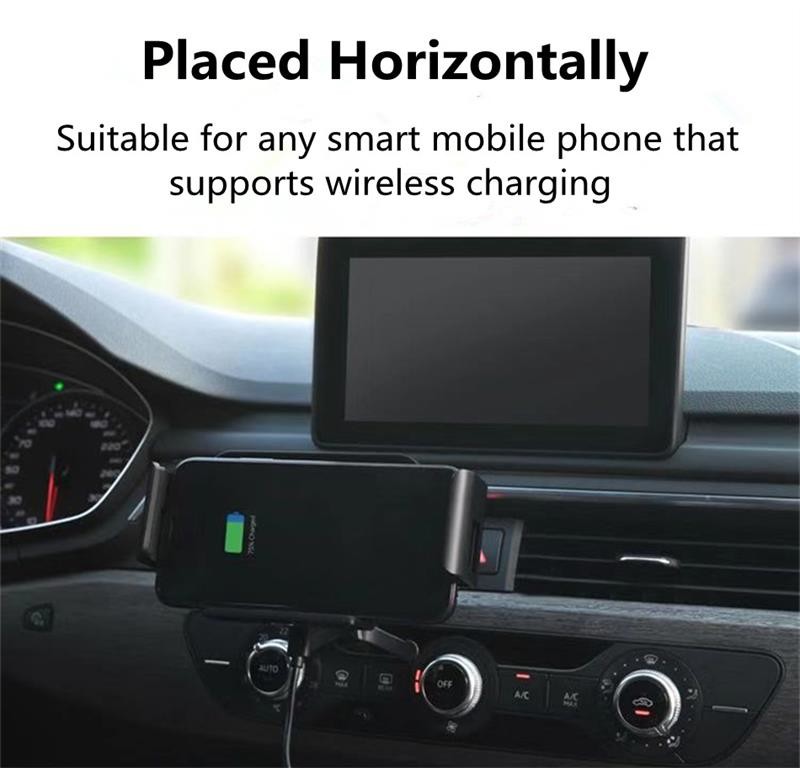 2A 9V Wireless Charging Magnetic Car Mount Qi Auto Clamping Car Phone Holder