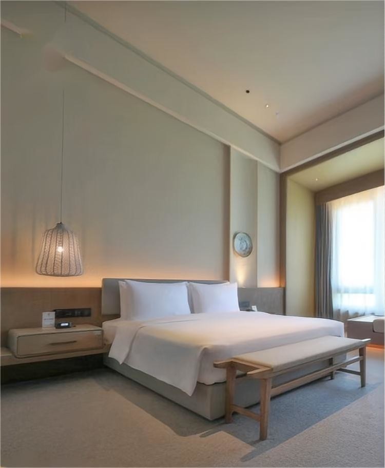 5 Star Minimalist Design Hotel Project Bedroom Solid Wood Furniture Set