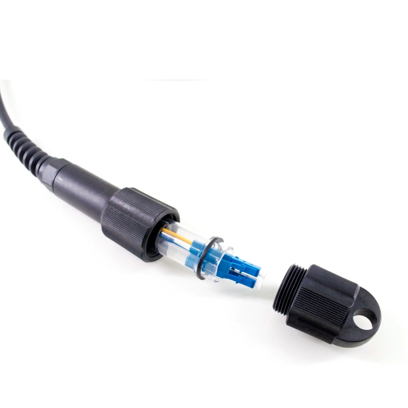 FTTH Fiber Module LC Connector PA66 Dust Proof Waterproof for Durable in Black Color