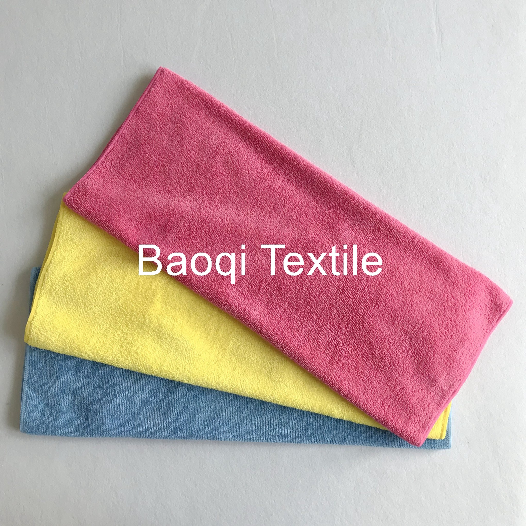 Chinese blue small size microfiber towel polyester cleaning towel/China wholesale microfiber towel for car cleaning