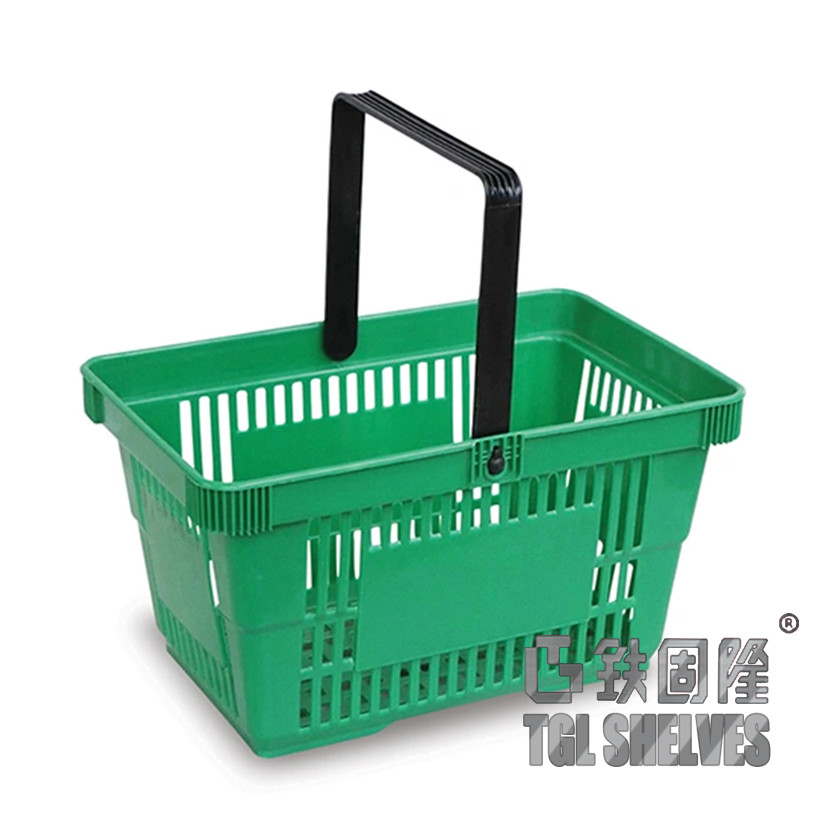 Retail Store Wire Mesh Metal Shopping Basket Zinc Or Chromed