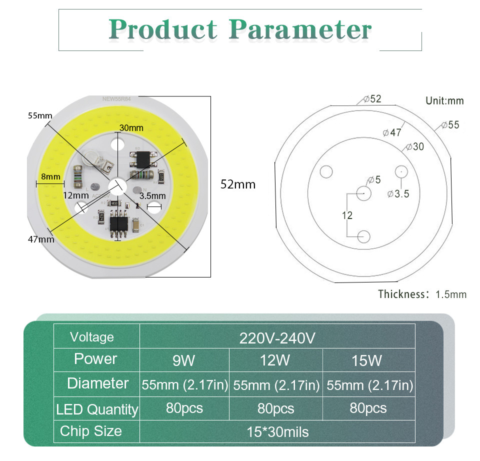 3000K Dimming Cob LED