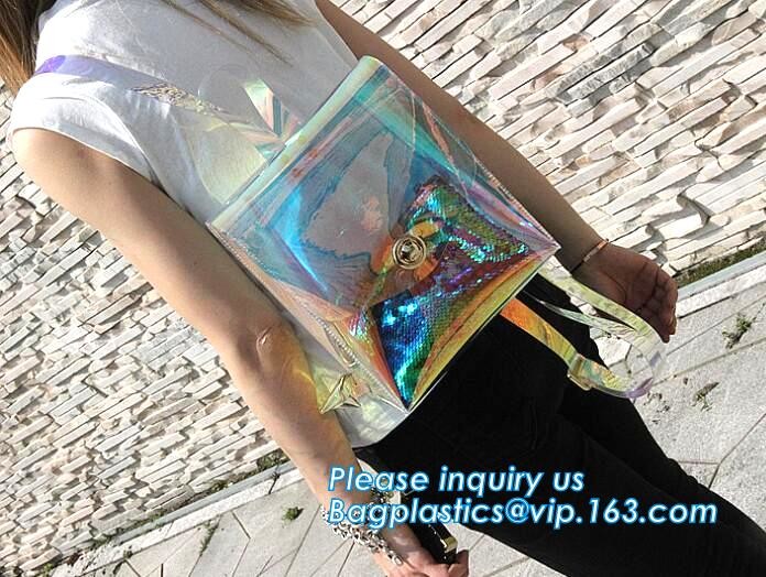 pocket transparent pvc clear backpack wholesale with padded straps, Waterproof Clear School Student Transparent PVC Back