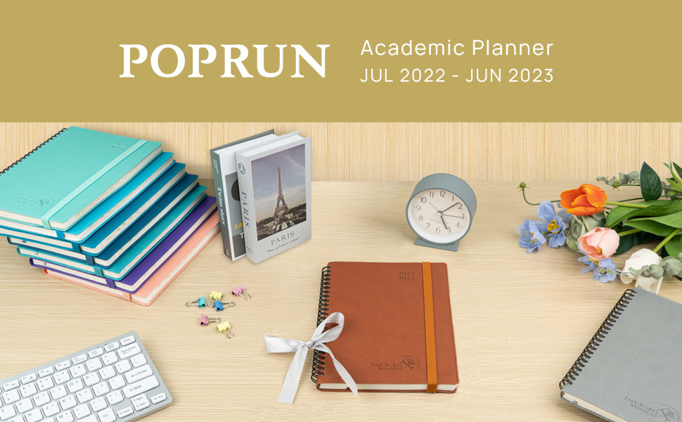 Weekly Academic Planner Purple Softcover Spiral Planner With Hourly Schedule And Monthly Tabs
