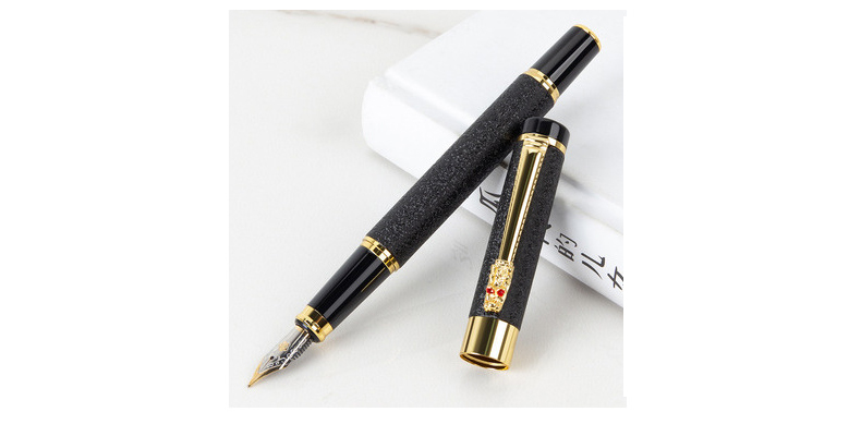 0.036 kg Iridium Ink Metal Frosted Pole Pen for Business Gift and Adult Calligraphy