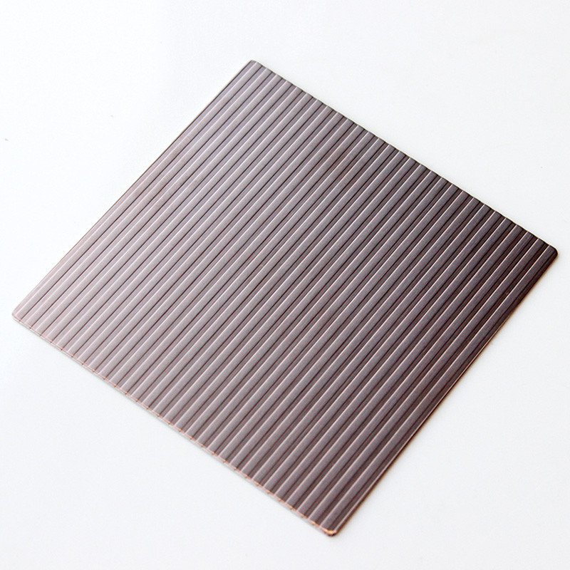 304 stainless steel decorative sheet with concave-convex lines metal sheet texture for wall decoration