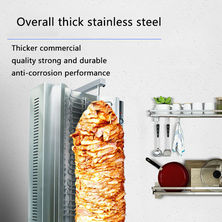 3 Burners Automatic Chicken Doner Kebab Shawarma Grill Equipment Machine with Broilers