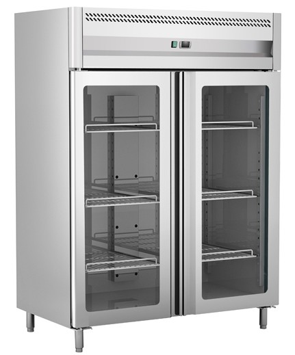 CE Approved Glass Door Reach-In Upright Chiller Imported Embraco Compressor Commercial Refrigerator Freezer