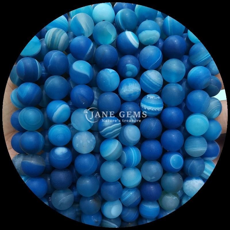 Natural Gemstone Various Banded Agate Frosted Round Agate Loose Bead Strands The Perfect Addition to Your Necklace Collection