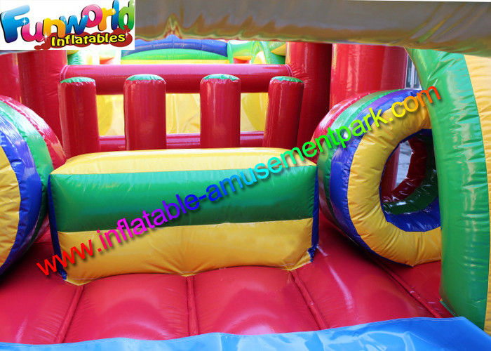 Gaint Inflatable Obstacle Course / Crazy Boot Camp Challenge For Outdoor Game