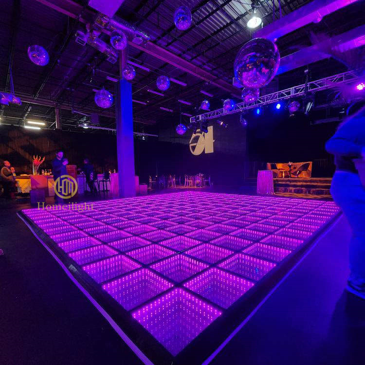 High Brightness 3D Double Time Tunnel Dance Floor for Disco DJ Stage Bar Night Club