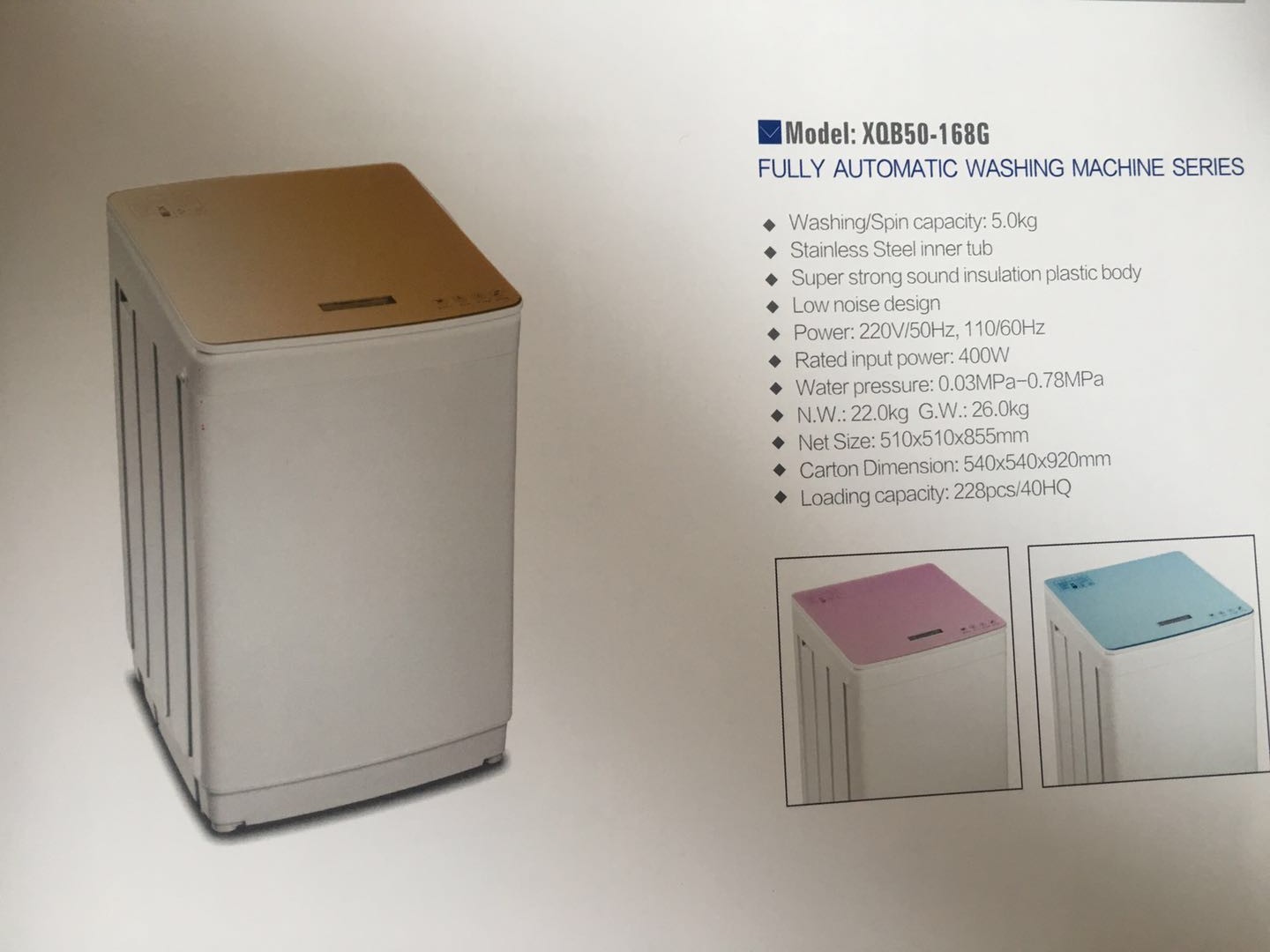 Energy Efficient Home Washing Machine Fully Automatic Top Loading 6.5 Kg Bule Grey