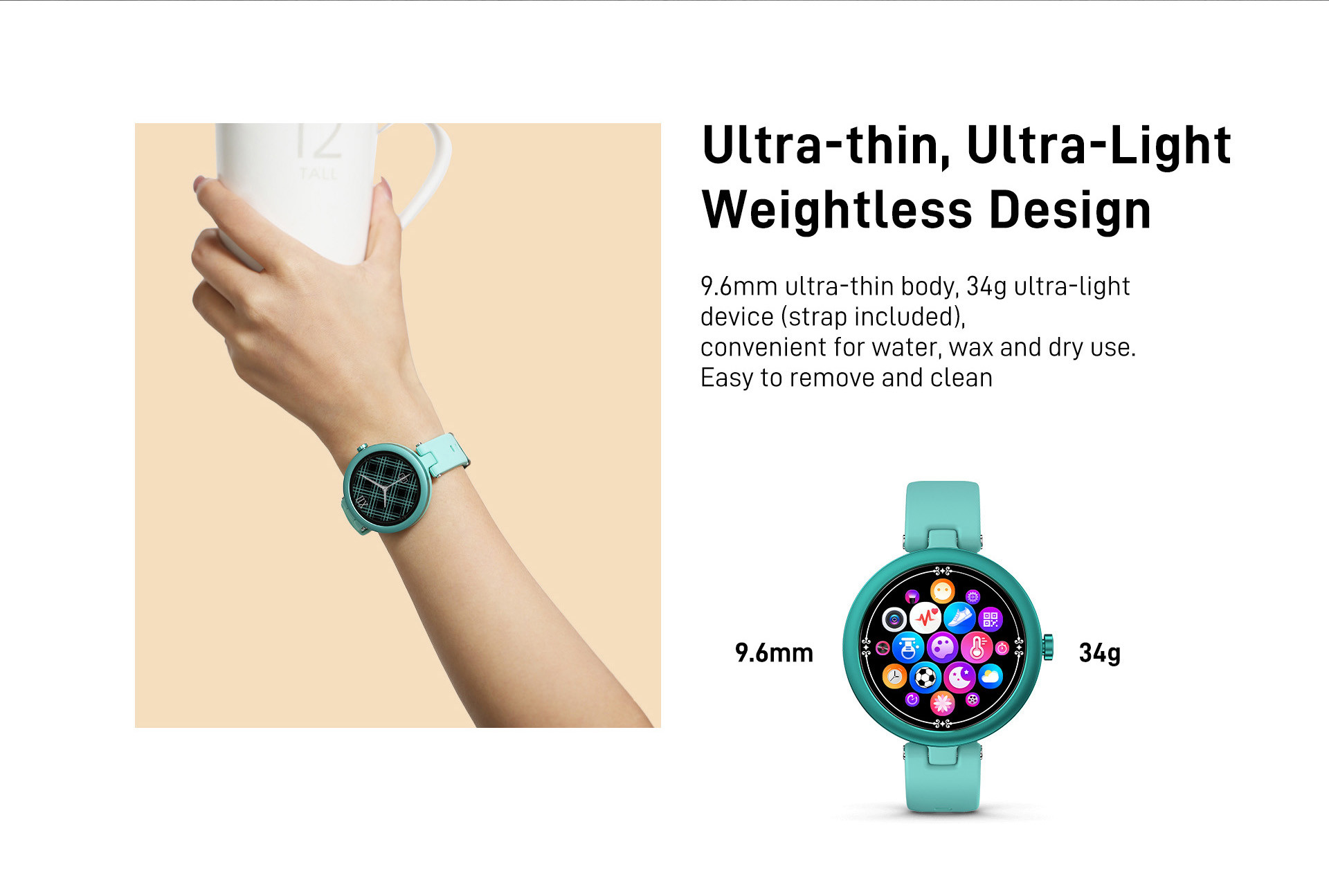 Accurate Step Counting Health Monitor Touch Screen Smartwatch Bluetooth LE 5.0