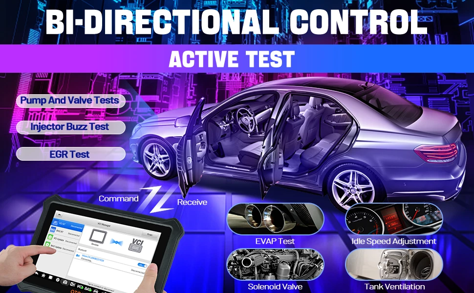 OTOFIX D1 Bluetooth Automotive Scan Tool All System Automotive Diagnostic Tool Bidirectional OBD2 Scanner 2 Year Free up
