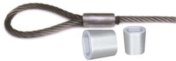 Aluminiuml Casting Rope Rigging Hardware DIN3039 Aluminium Wire Rope Ferrule