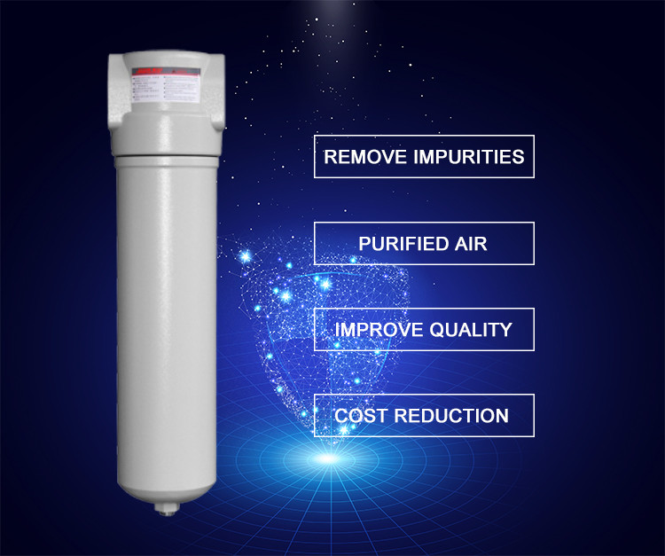 0.5ppm Pressure Drop 0.1 Bar Industrial Air Compressor Filter 5MICRON