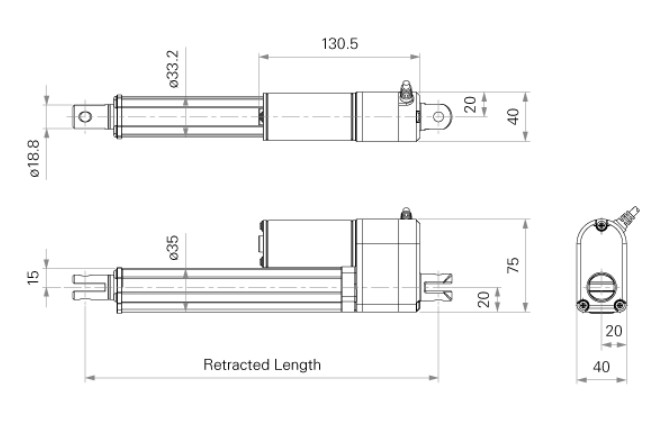 Small Spaces Electric Linear Actuators Outdoor Environments Compact Robust Capable Limit Switch