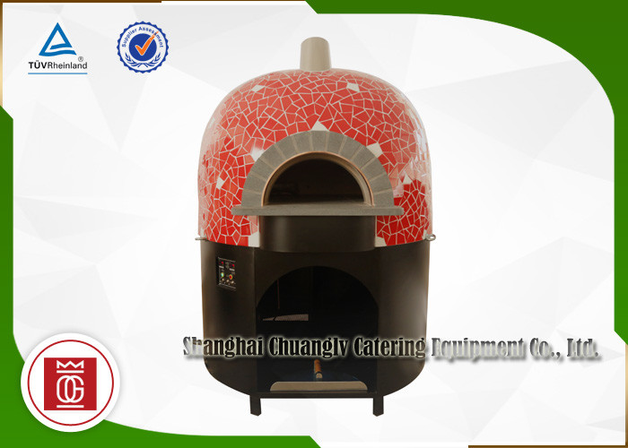 Residential / Industrial Italy Pizza Oven Round With Natural Lava Rock Base Plate