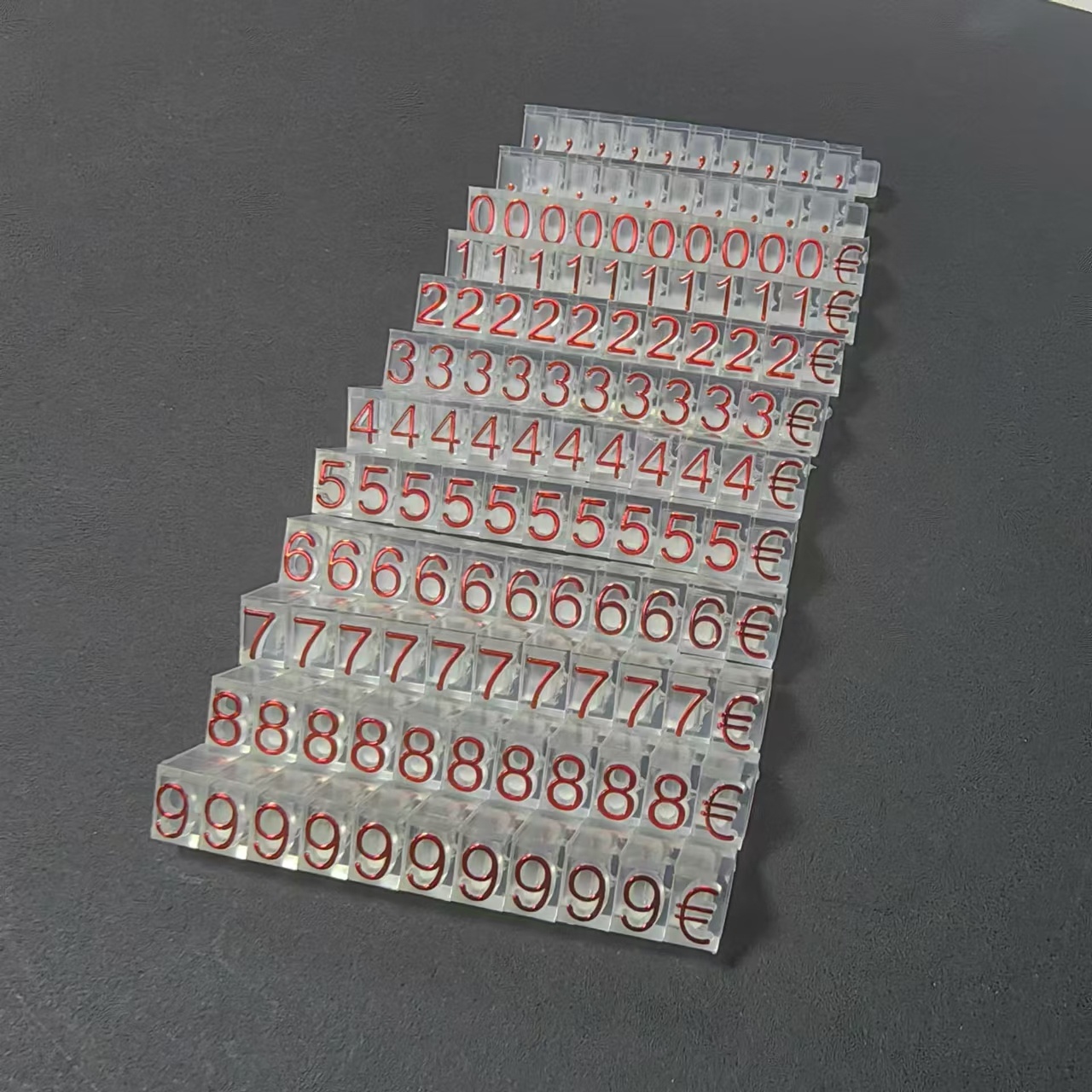 Adjustable Acrylic Retail Plastic Price Tag Holders Combined Number Letter Stand