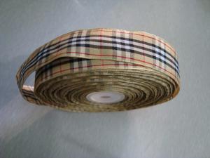 China custom recycled plaid nylon taffeta ribbon in bulkl for sale manufacturer China on sale