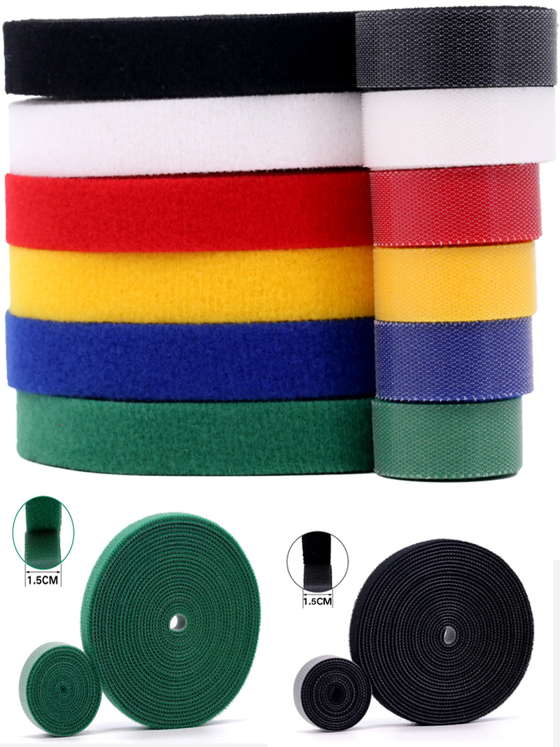 Hot Sale 25MM 100% Nylon Thin Heavy Duty Back To Back Self Adhesive Double Side Hook And Loop Band Tape