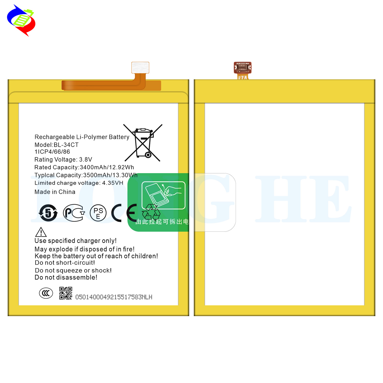 3500mAh KB8 BL-34CT Battery for Tecno Spark 3 Pro High Longevity and Compatibility