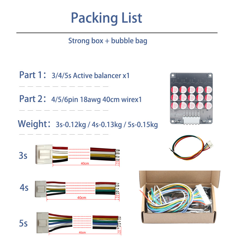 3S 4S 5S 6S 7S 8S 14S 16S 21S 5A Active Balancer Li-ion Lifepo4 LTO Battery Equalizer Energy Transfer