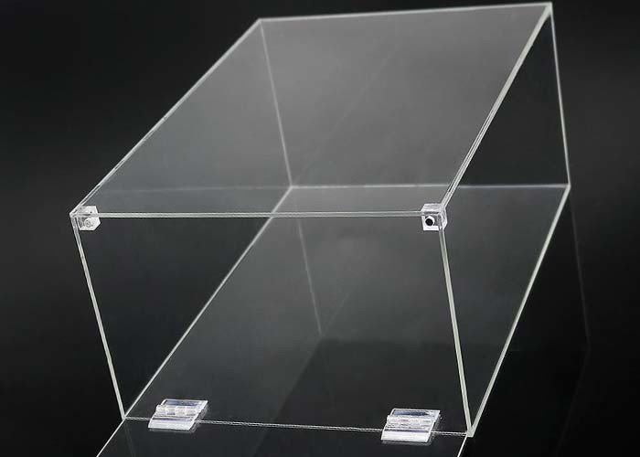 Shoe Box Packing Clear Acrylic Display Case With Magnets Lid Sneaker