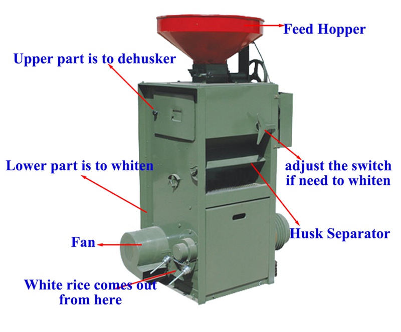630 KG Farm Equipment Rice Huller SB-50 of Rice Mist Polisher Paddy Polishing Machine