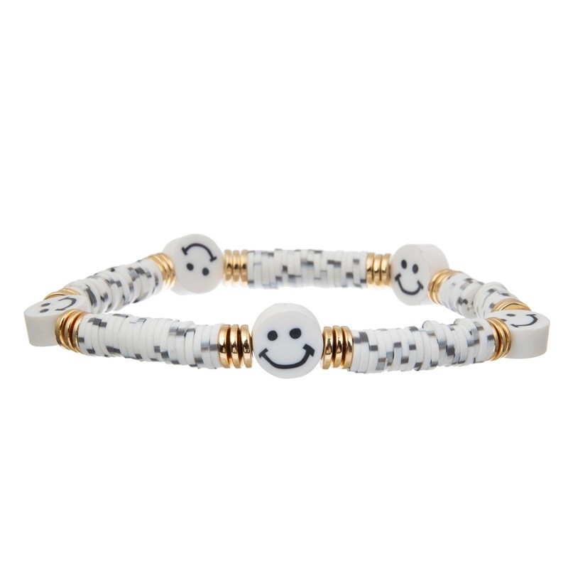 Glass Crystal Beads Butterfly Charm Stackable Bracelet Handmade Transparent