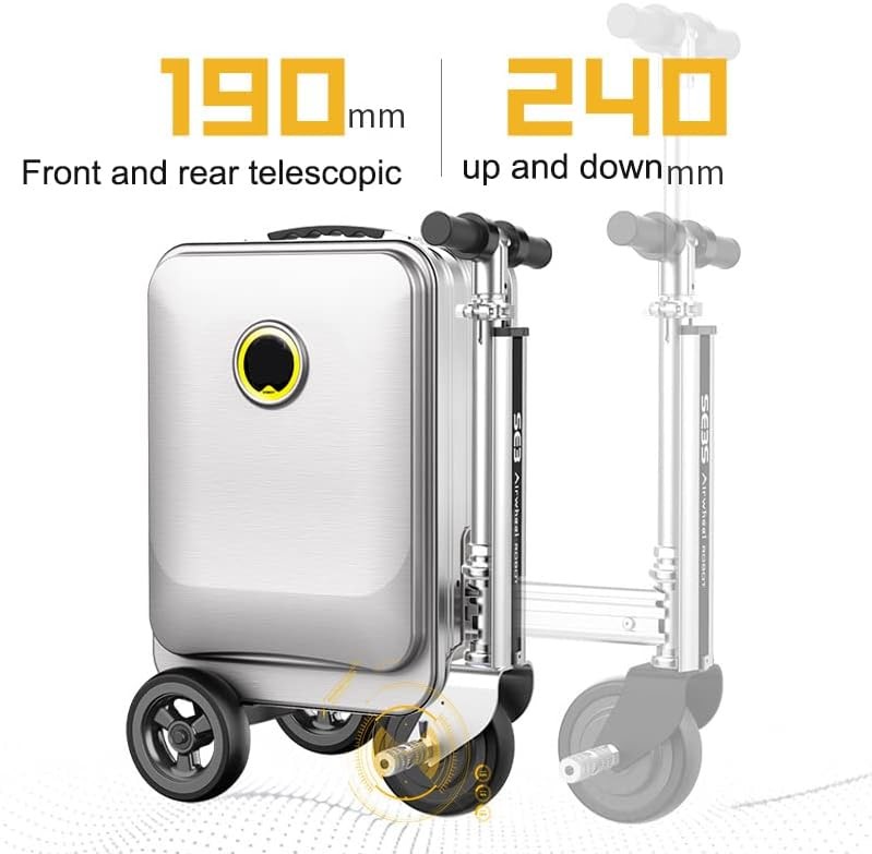 Smart Rideable Suitcase 26L, Lightweight Electric Luggage Scooter For Travel With Digital Lock, Waterproof And Lightwei