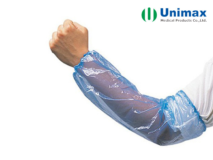 Blue 22x46cm CPE Disposable Sleeve Cover For Sanitary