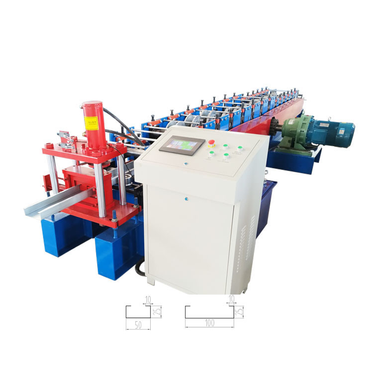 Automatic galvanized steel C / Z purlin roll forming machine with CE / ISO9001 / SGS certification