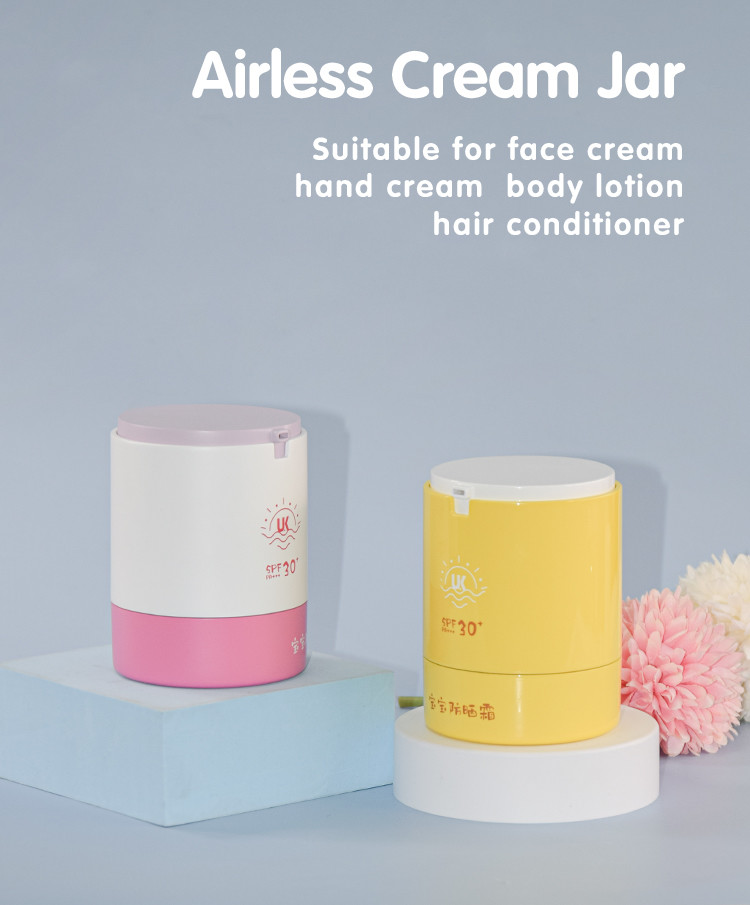 Replaceable Airless Jar 50ml Refillable Cosmetic Packaging Innovation
