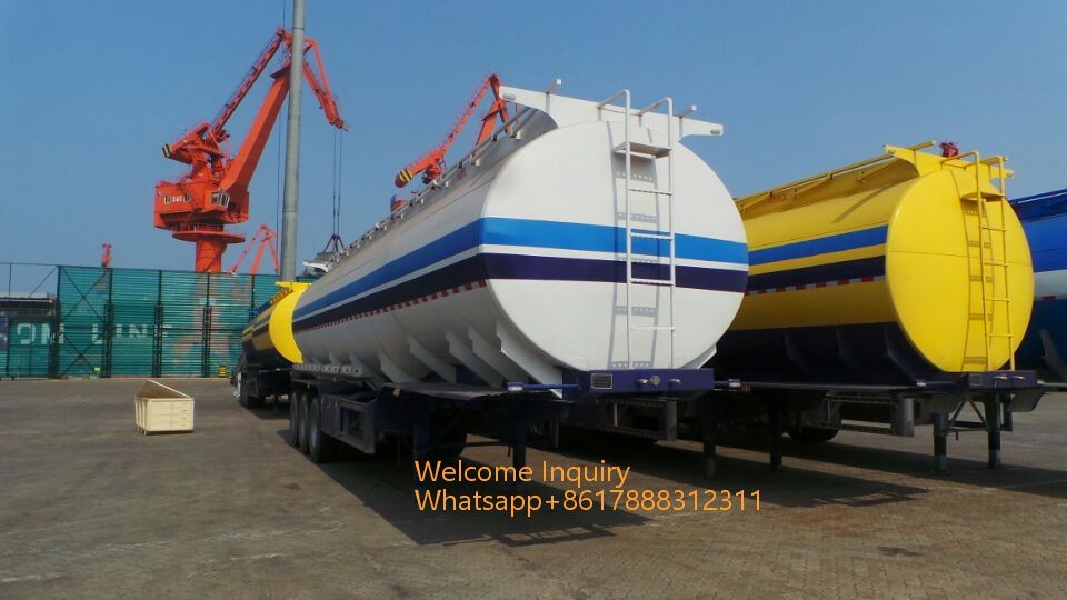 40000 - 60000 Liters Fuel Tank Semi Trailer 3 Axles For Transport Oil Diesel