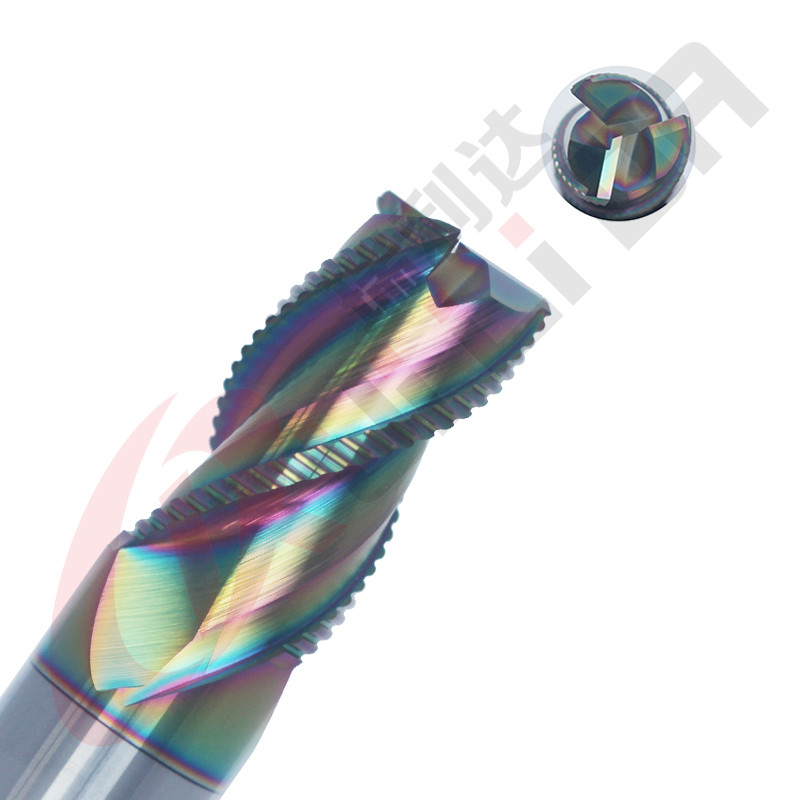 25mm 1" 3 Flutes Roughing End Mill For Aluminium Carbide CNC Rough Milling Cutters