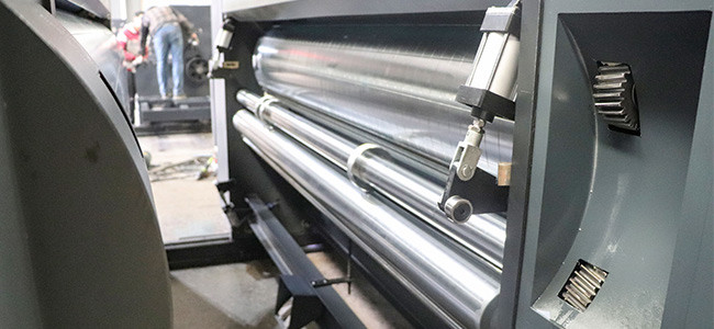 Corrugated Board Paper 3 Color Flexo Printing Machine Lead Edge Feeding