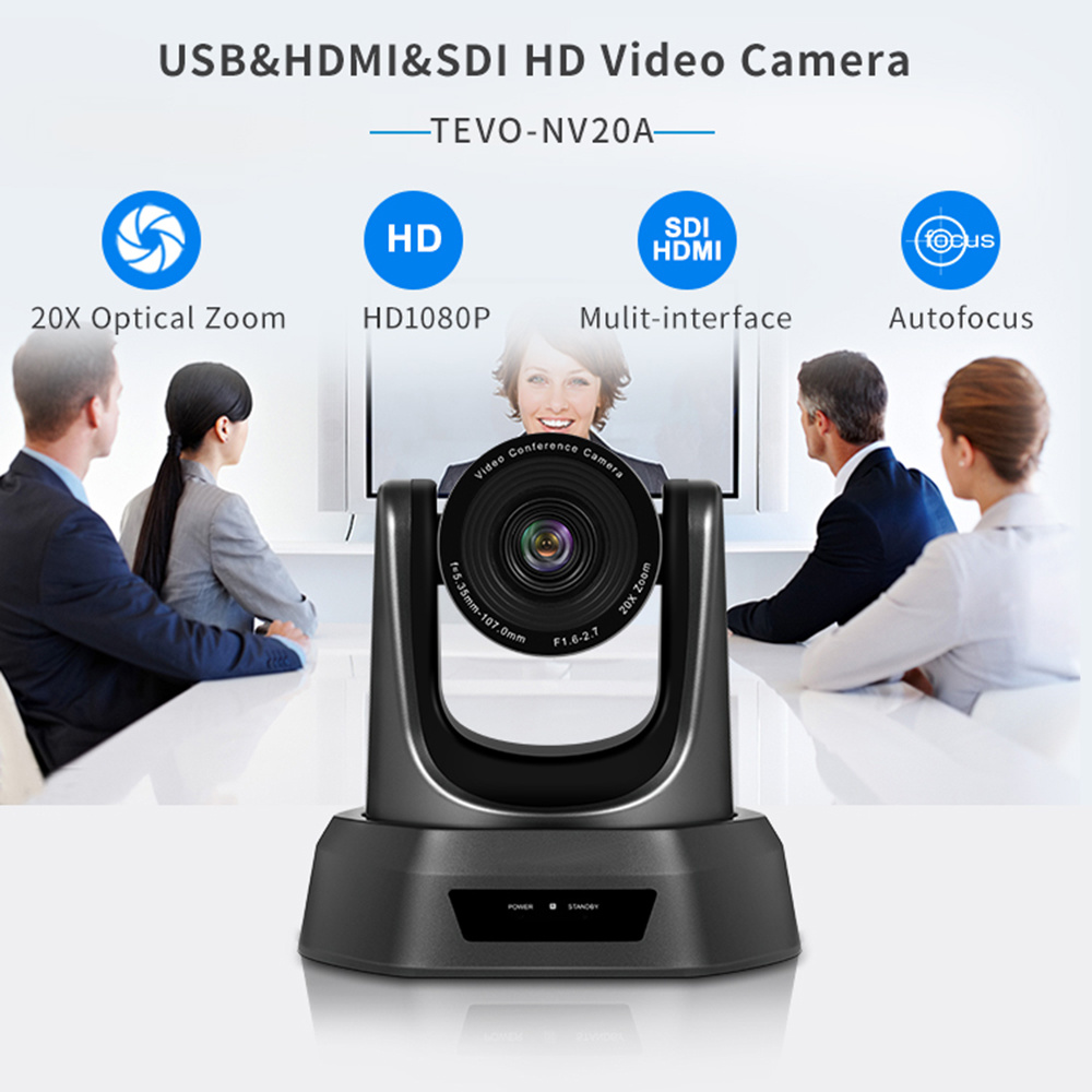 Tongveo Nv20A USB HDMI Conference Camera HD 1080P PTZ Camera SDI Cam 20X Zoom Video Conference Camera