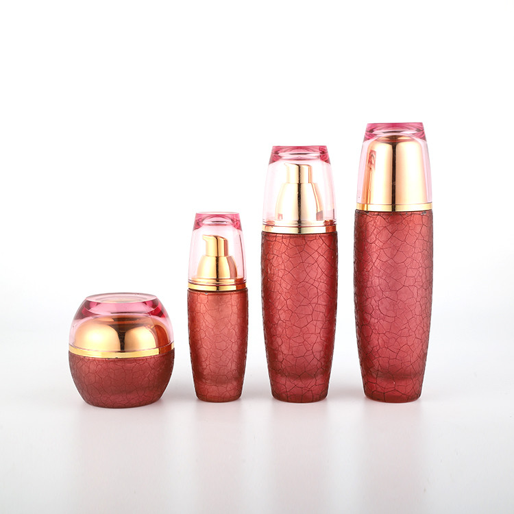Dual Layer Cap 50g 30g Cosmetic Glass Jar Hot stamping logo