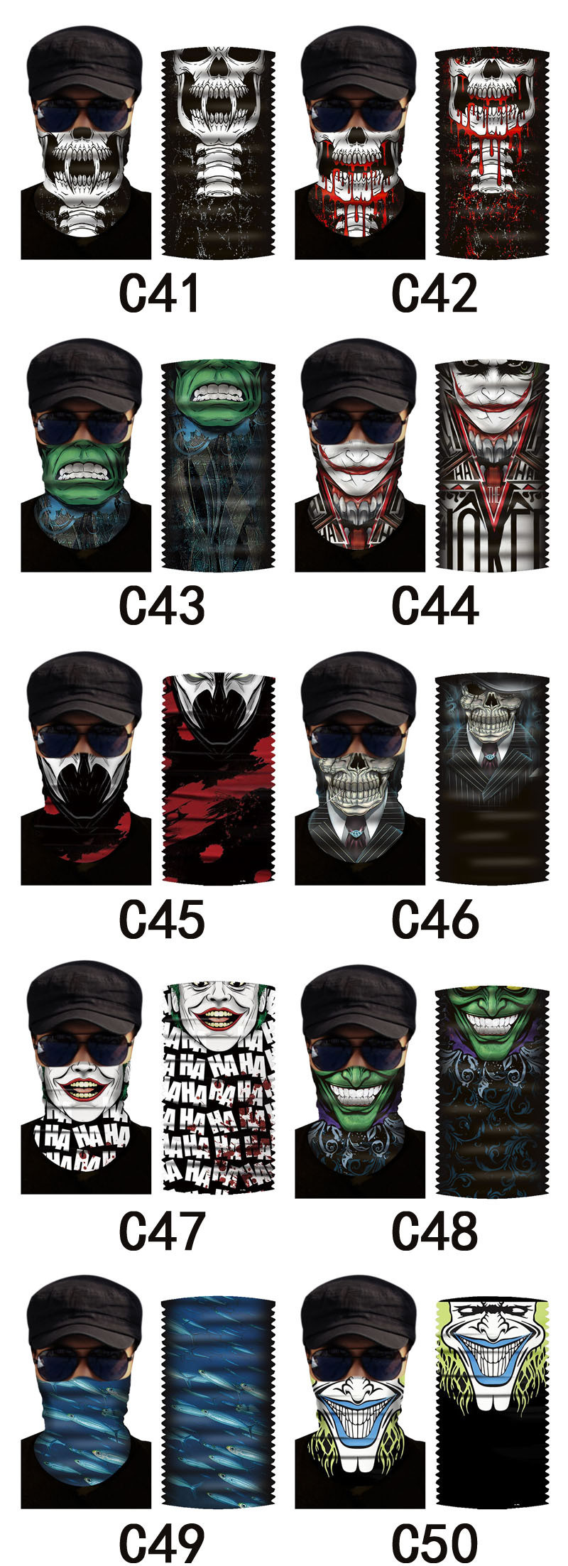 Winter Merino Wool Warm Printed Multifunctional Headwear